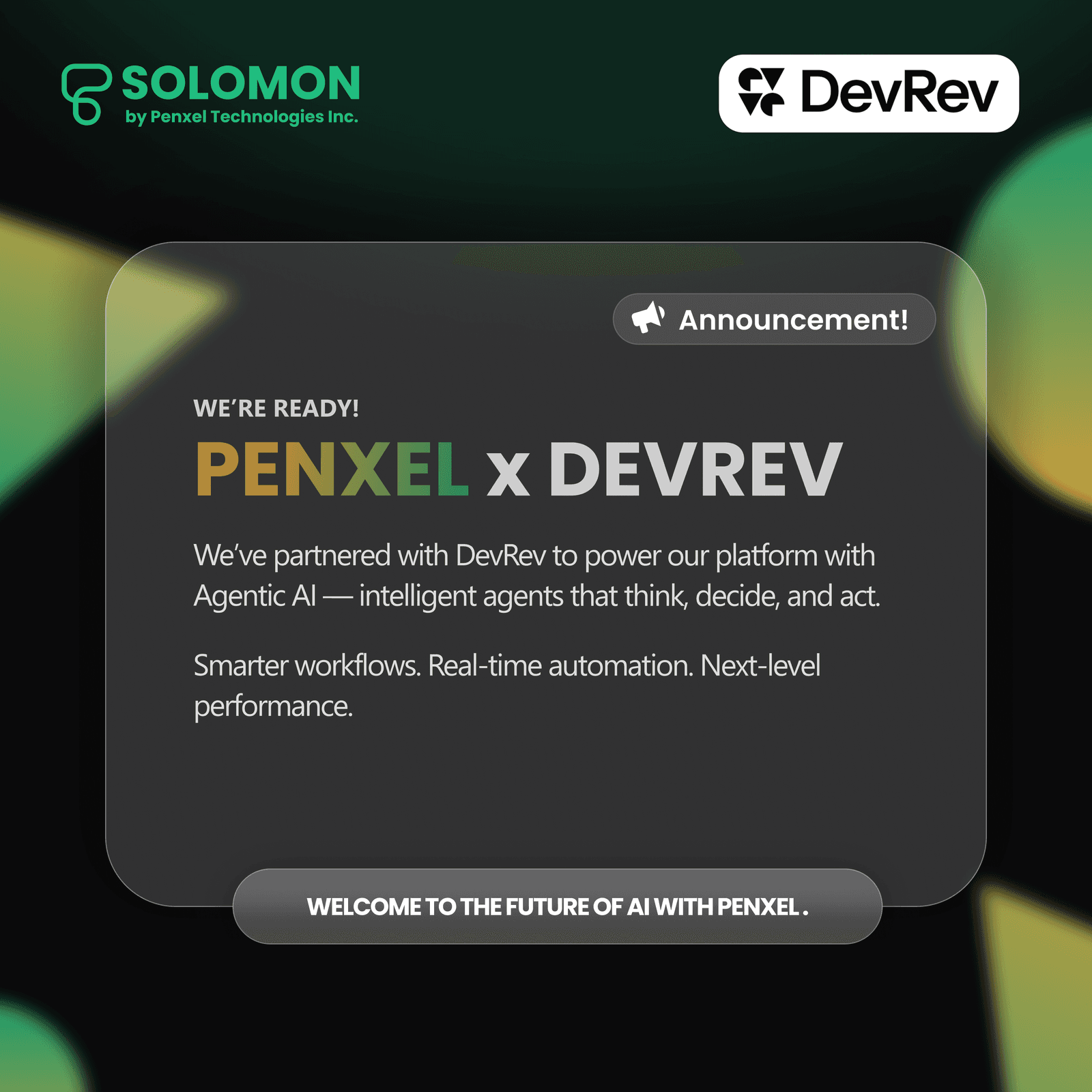 Penxel x DevRev:  WE’RE READY!  ☝️🎉🙏🏼